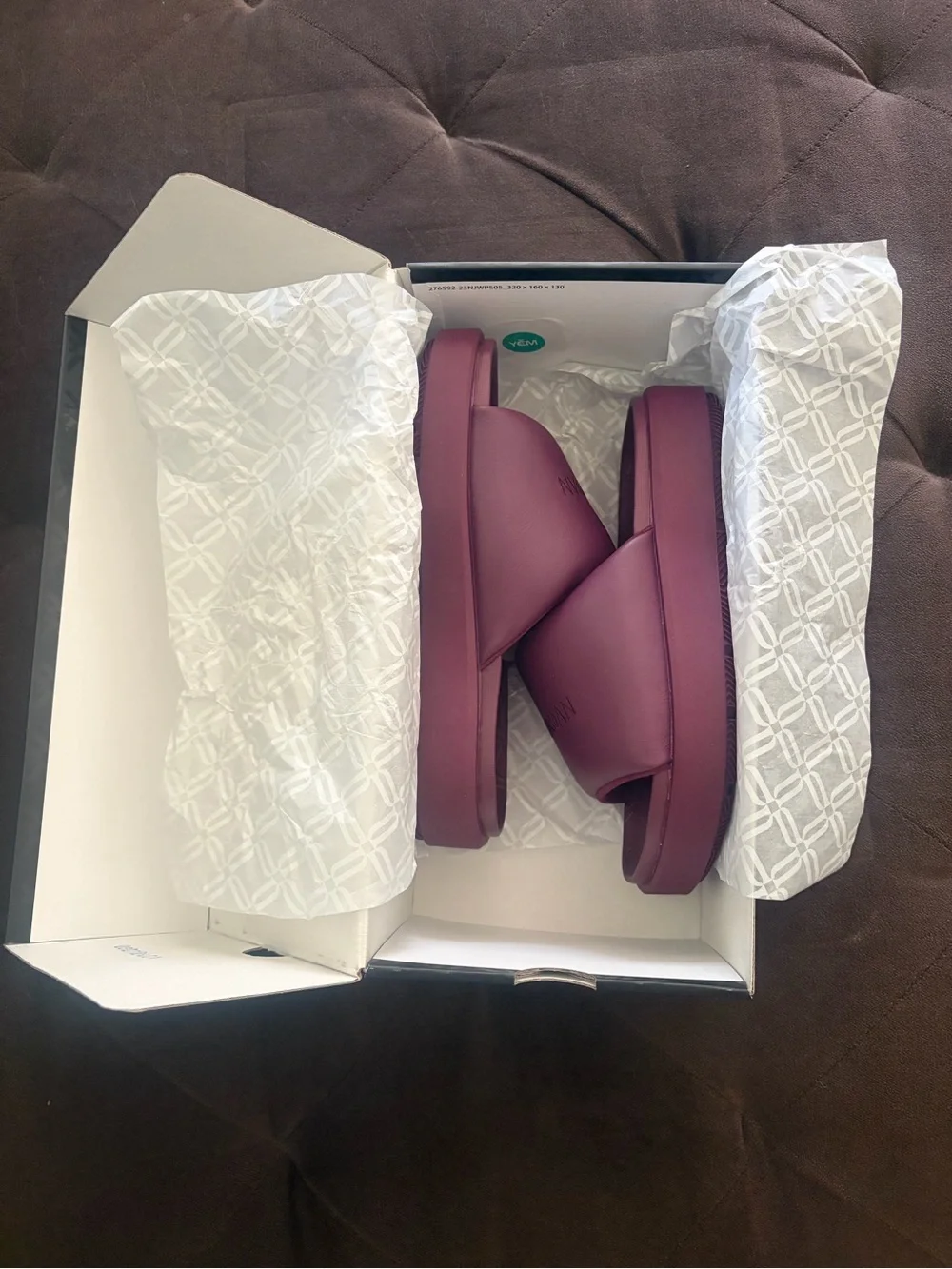 Jordan Women’s Burgundy Slide Sandals. Brand New